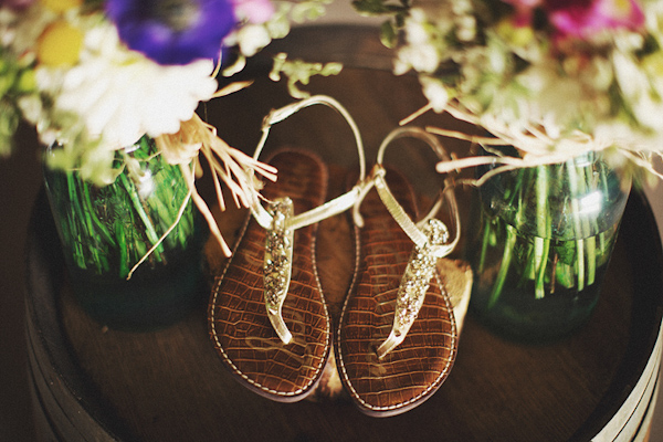 Gold Sam Edelman sandals, perfect for dancing the night away! Photo by Ryan Flynn Photography